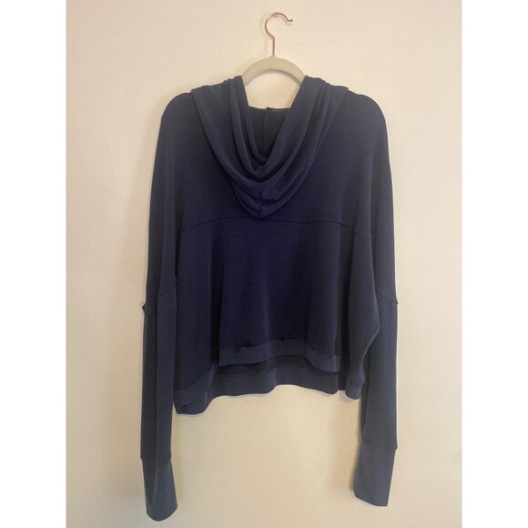 As Revival Navy Blue Oversized Slouchy Hoodie With Drawstrings Women’s L - Picture 5 of 6